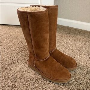 UGG Chestnut Shearling-Lined Winter Boots